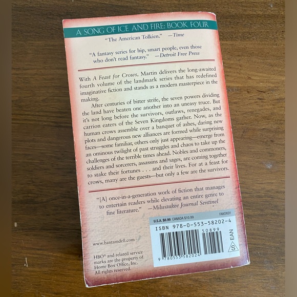 ✨2for$10✨- A Feast for Crows - book 4 in series - by George R.R. Martin - Picture 2 of 2